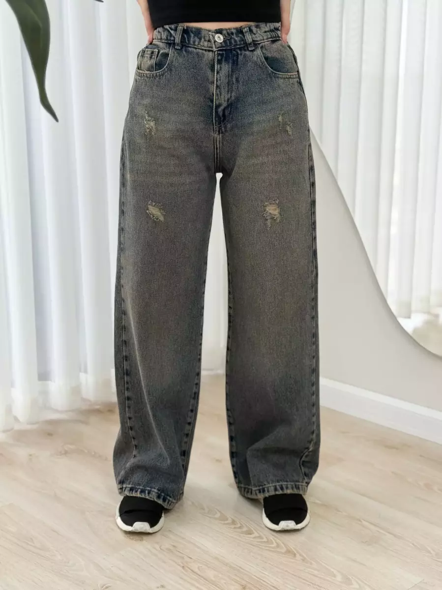 شلوار بگ زاپدار (21015) کد 100435