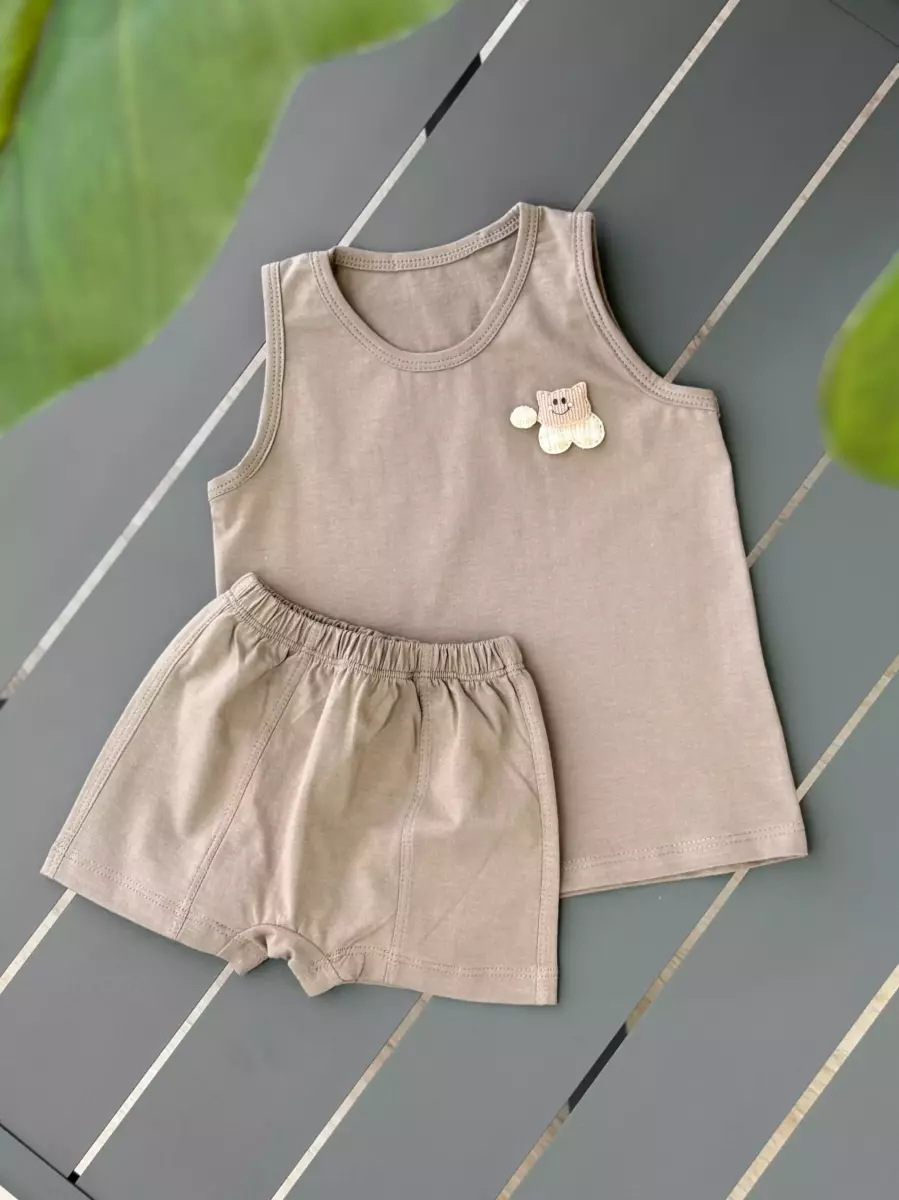 رکابی و شورتک عروسکی میکس کد 100087