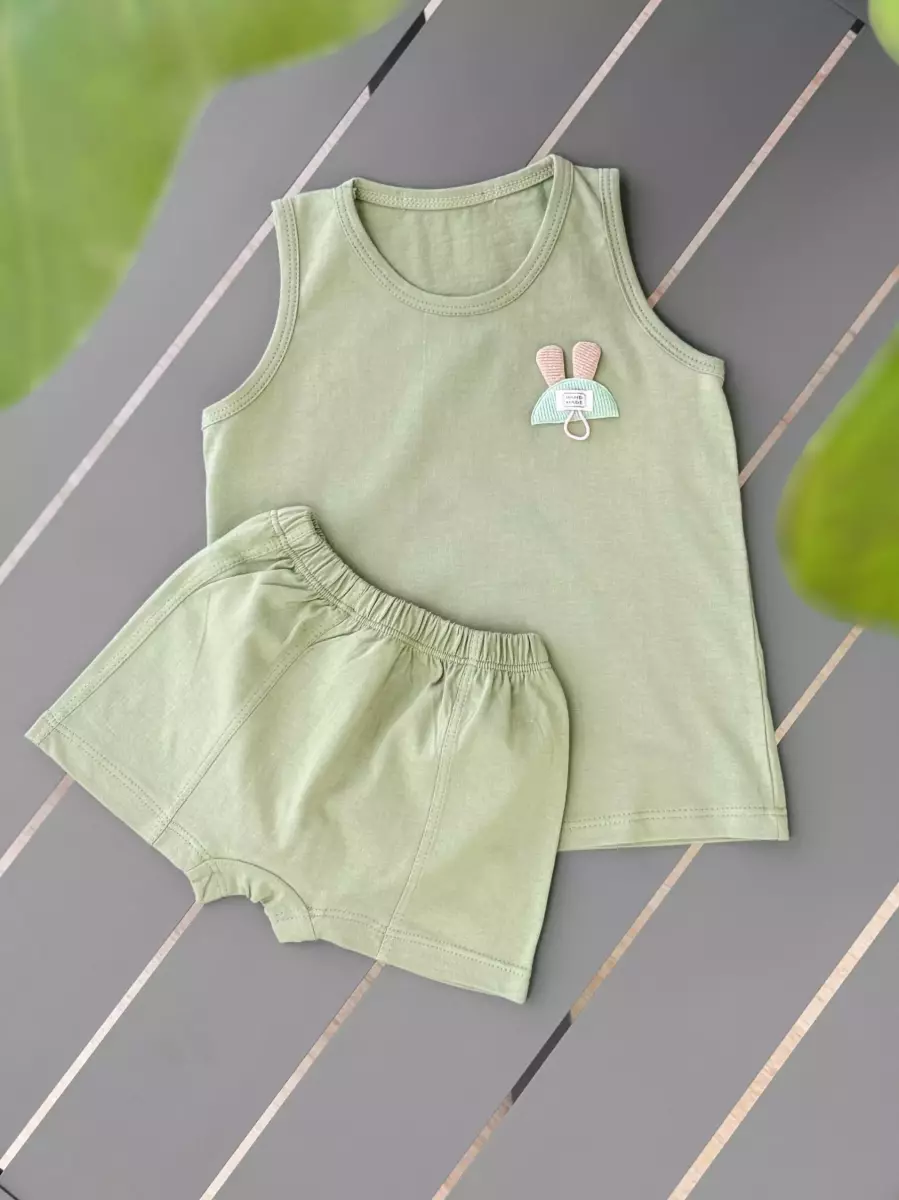 رکابی و شورتک عروسکی میکس کد 100087