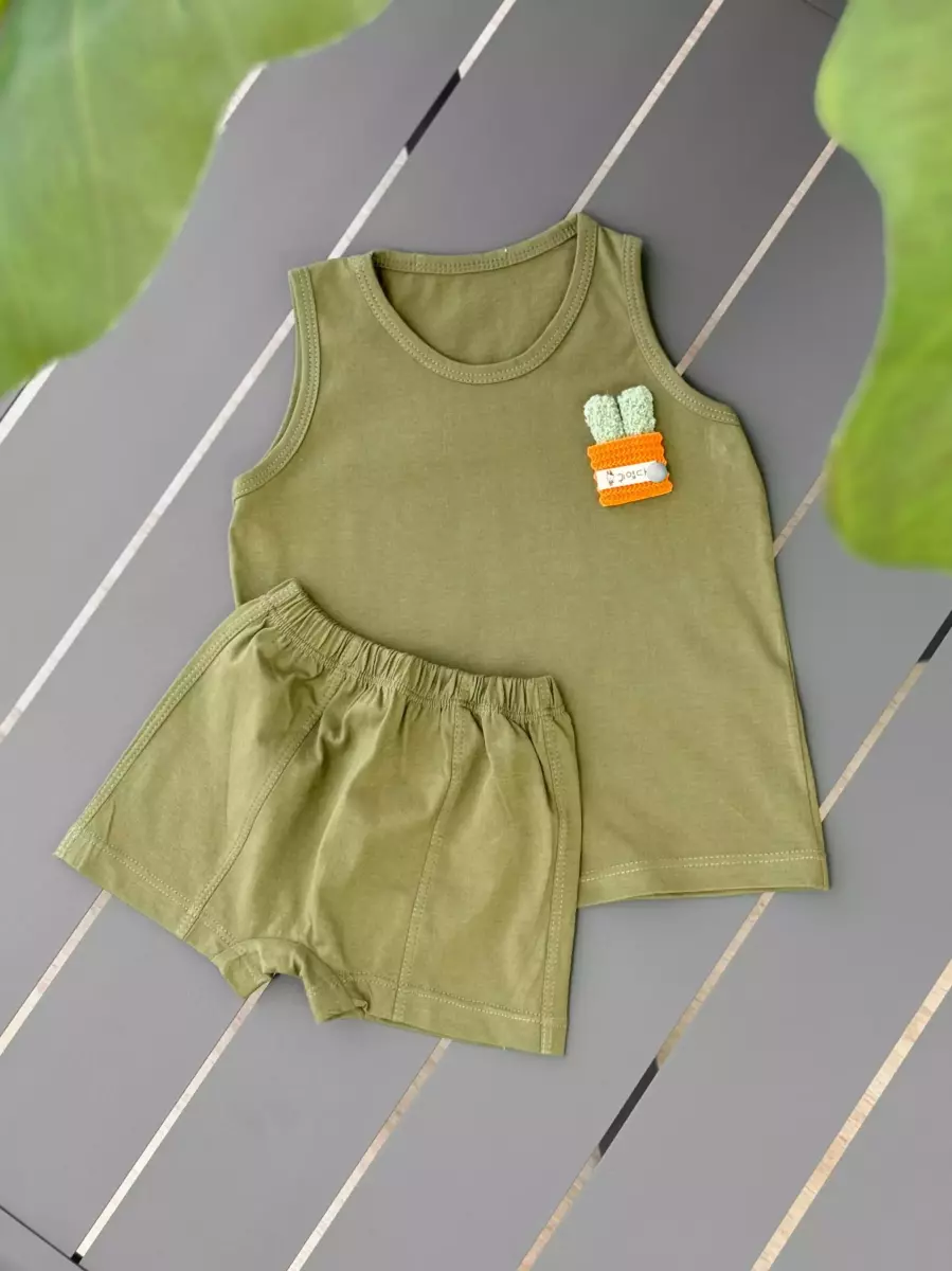 رکابی و شورتک عروسکی میکس کد 100087