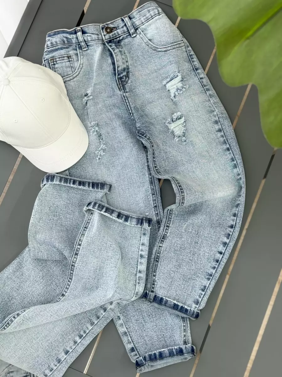 شلوار مام فیت زاپدار(20707) کد100397