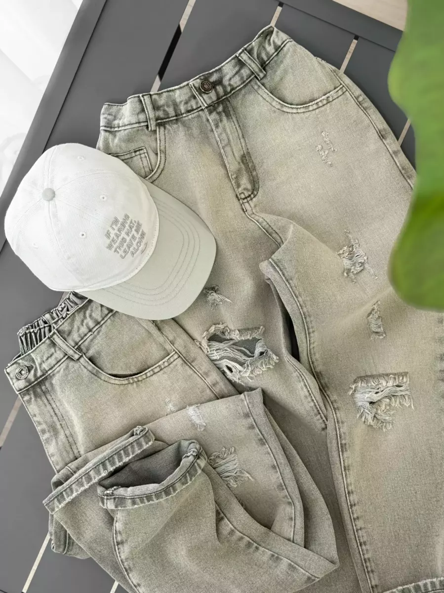 شلوار مام فیت زاپدار (20788) کد 100401