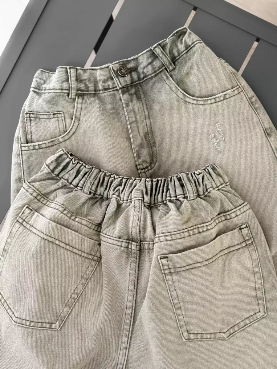 شلوار مام فیت زاپدار (20788) کد 100401