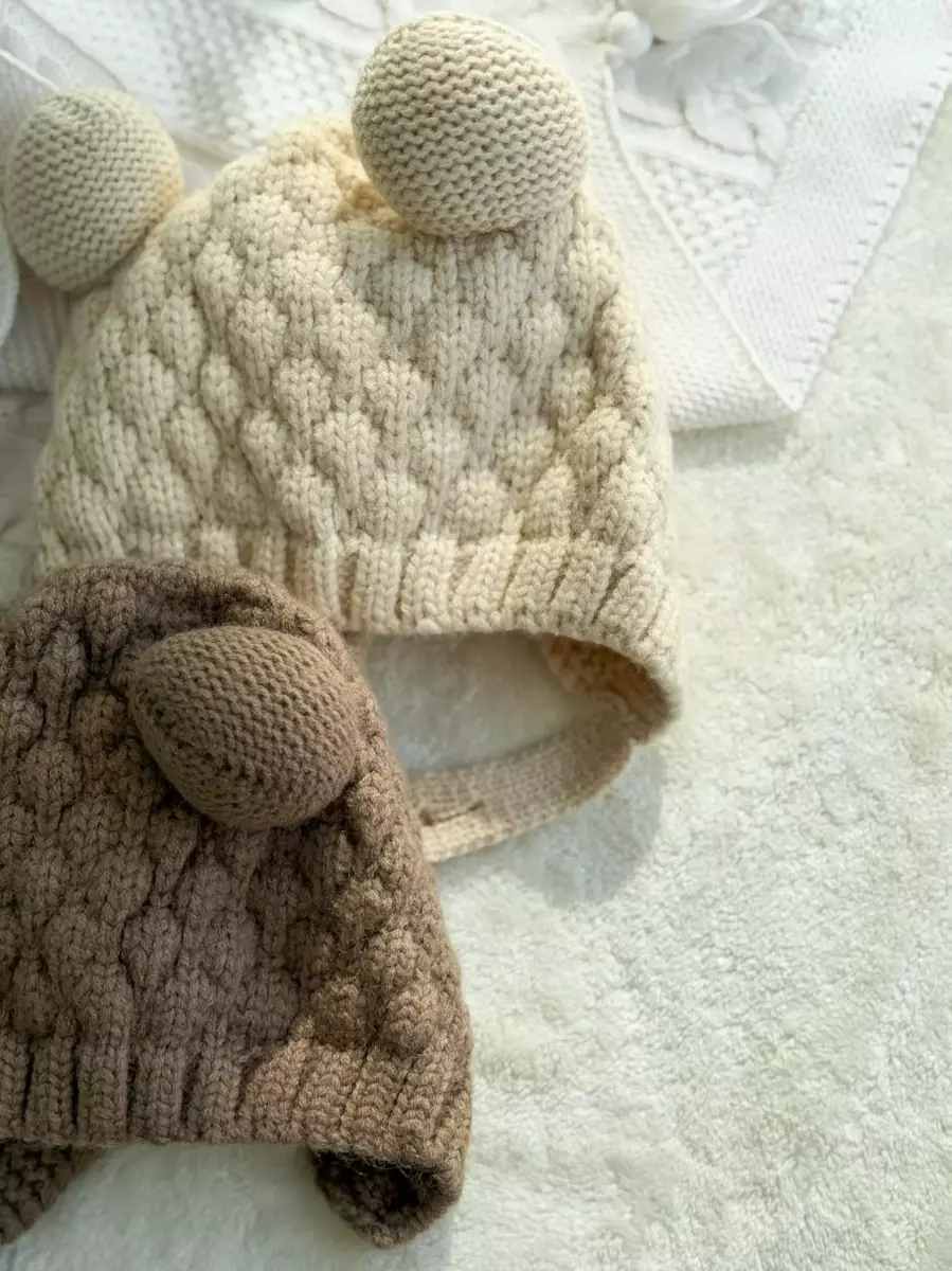 کلاه دوپوم نوزادی کد100228