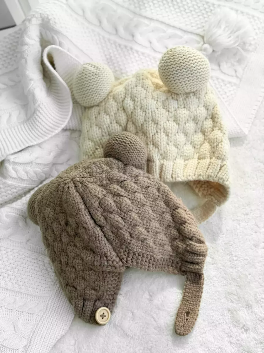 کلاه دوپوم نوزادی کد100228