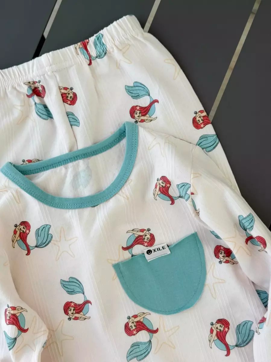 ست وارداتی جیبدار پری دریایی کد101171