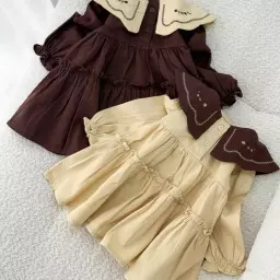 پیراهن یقه گلدوزی