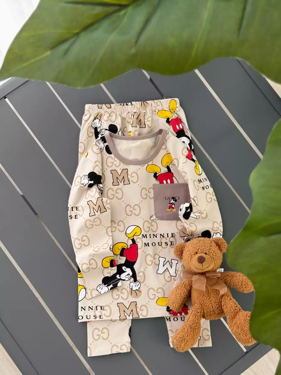 ست وارداتی جیبدار میکی GUCCI