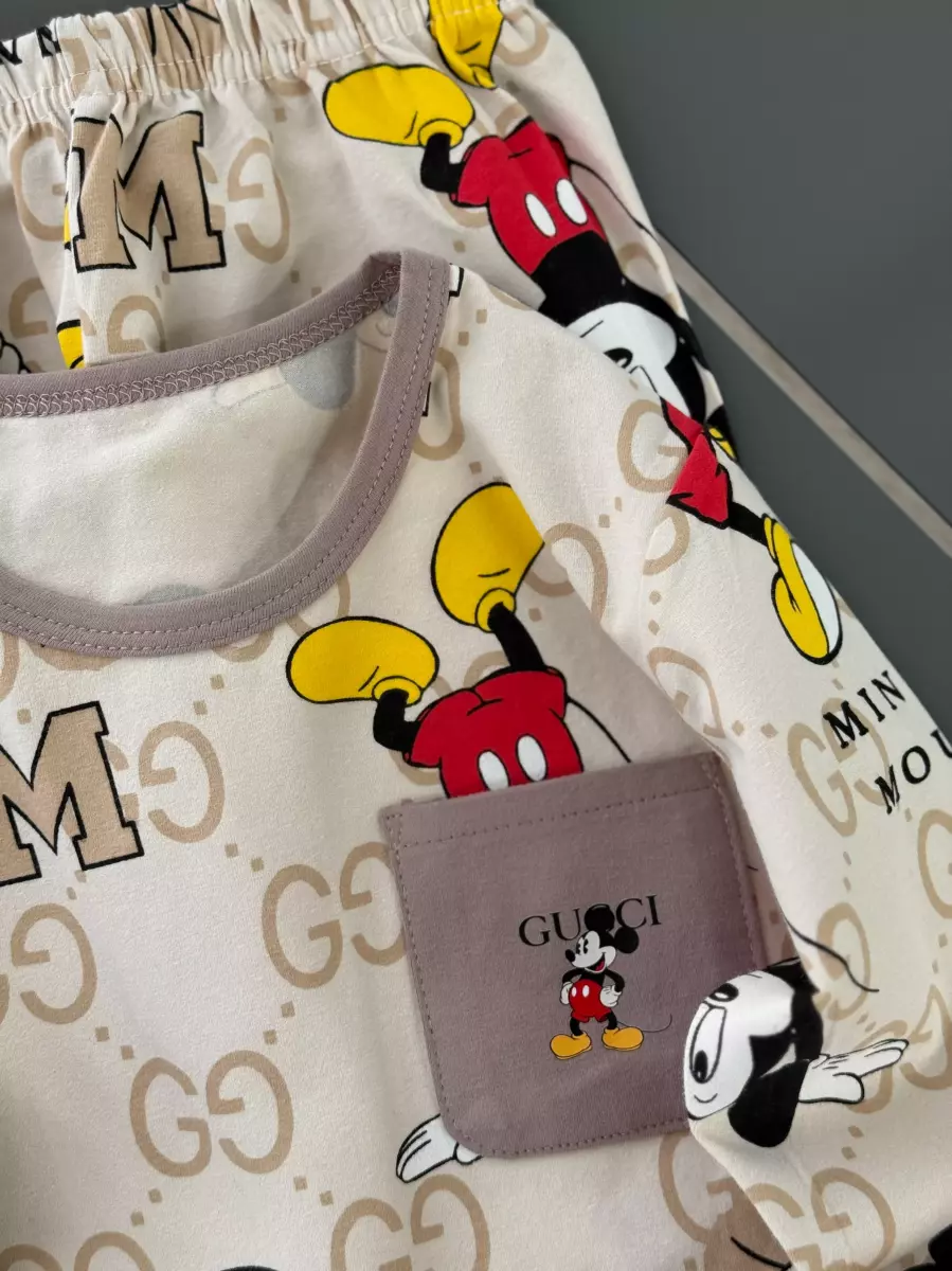 ست وارداتی جیبدار میکی GUCCI