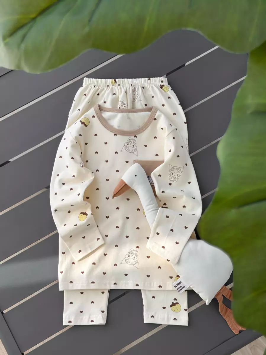 ست وارداتی جیبدار کرومی توت فرنگی