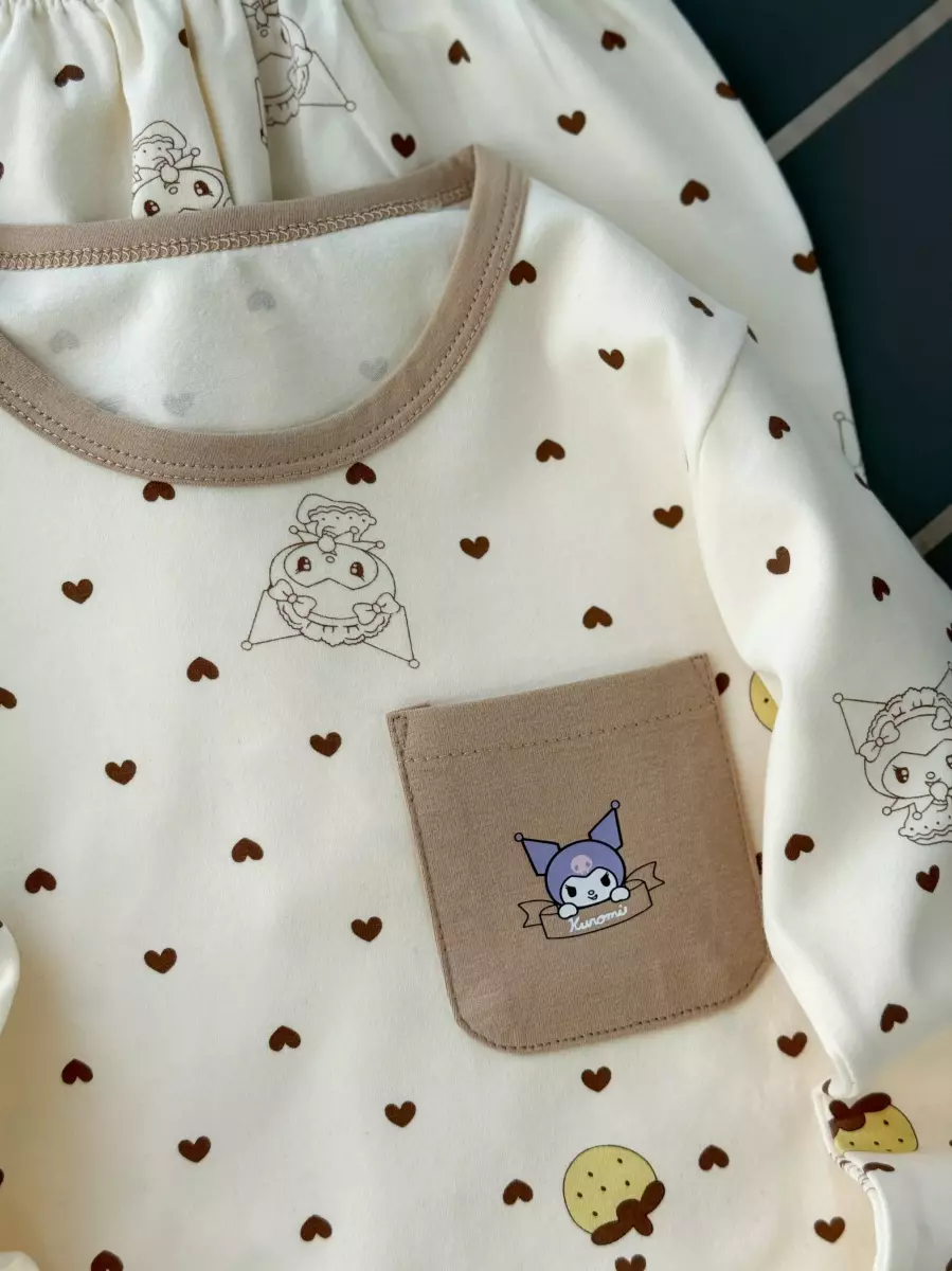 ست وارداتی جیبدار کرومی توت فرنگی