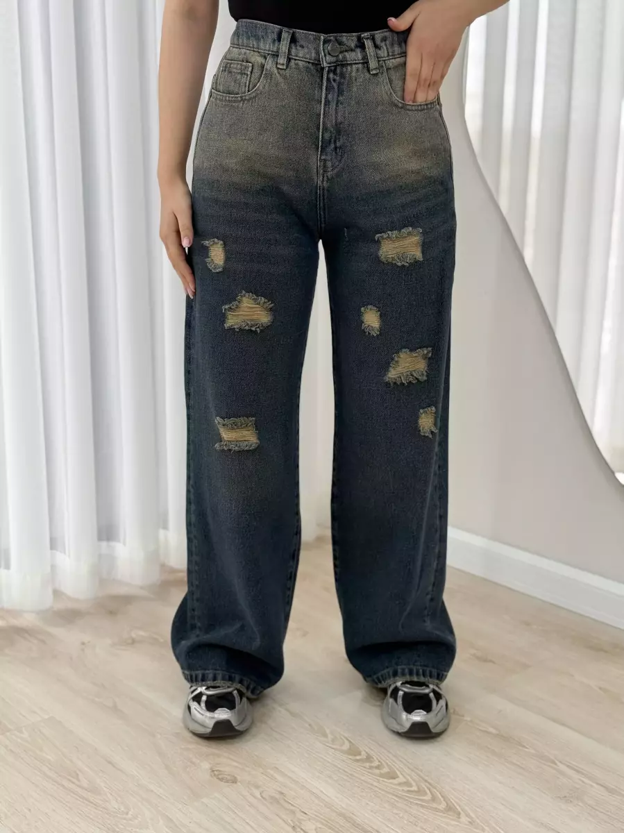 شلوار فول بگ زاپدار(21060)