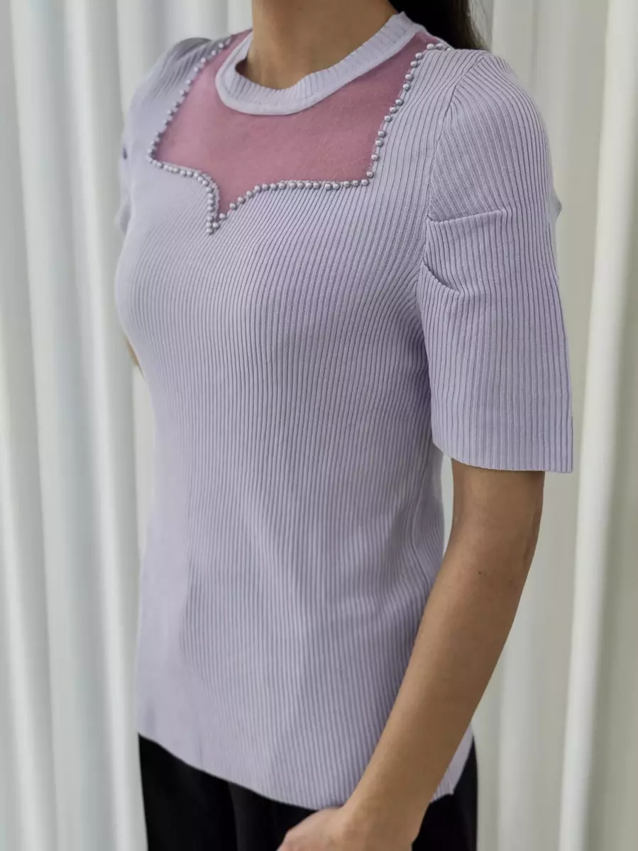 بلوز یقه مرواریدی