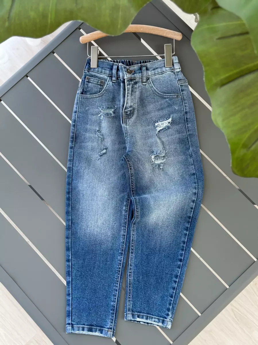 شلوار مام فیت زاپدار 1