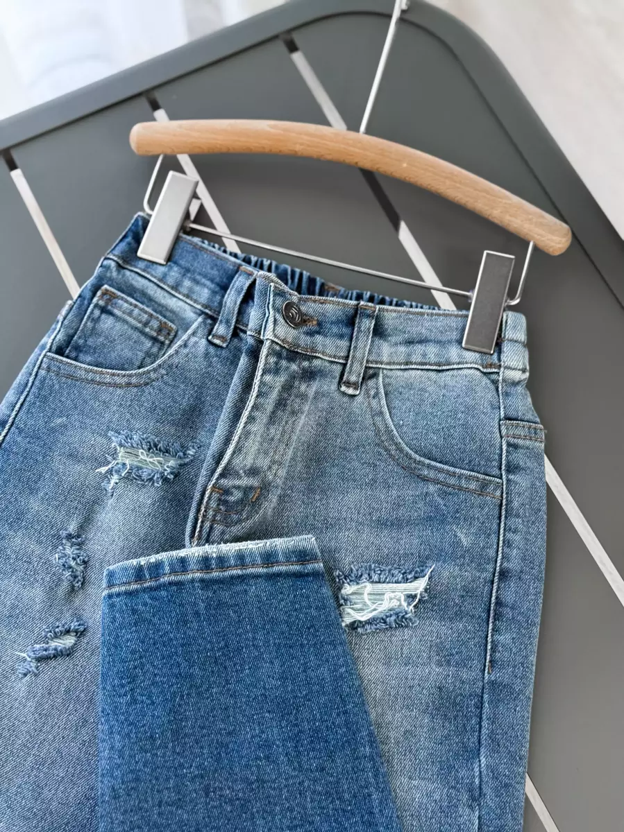 شلوار مام فیت زاپدار 1