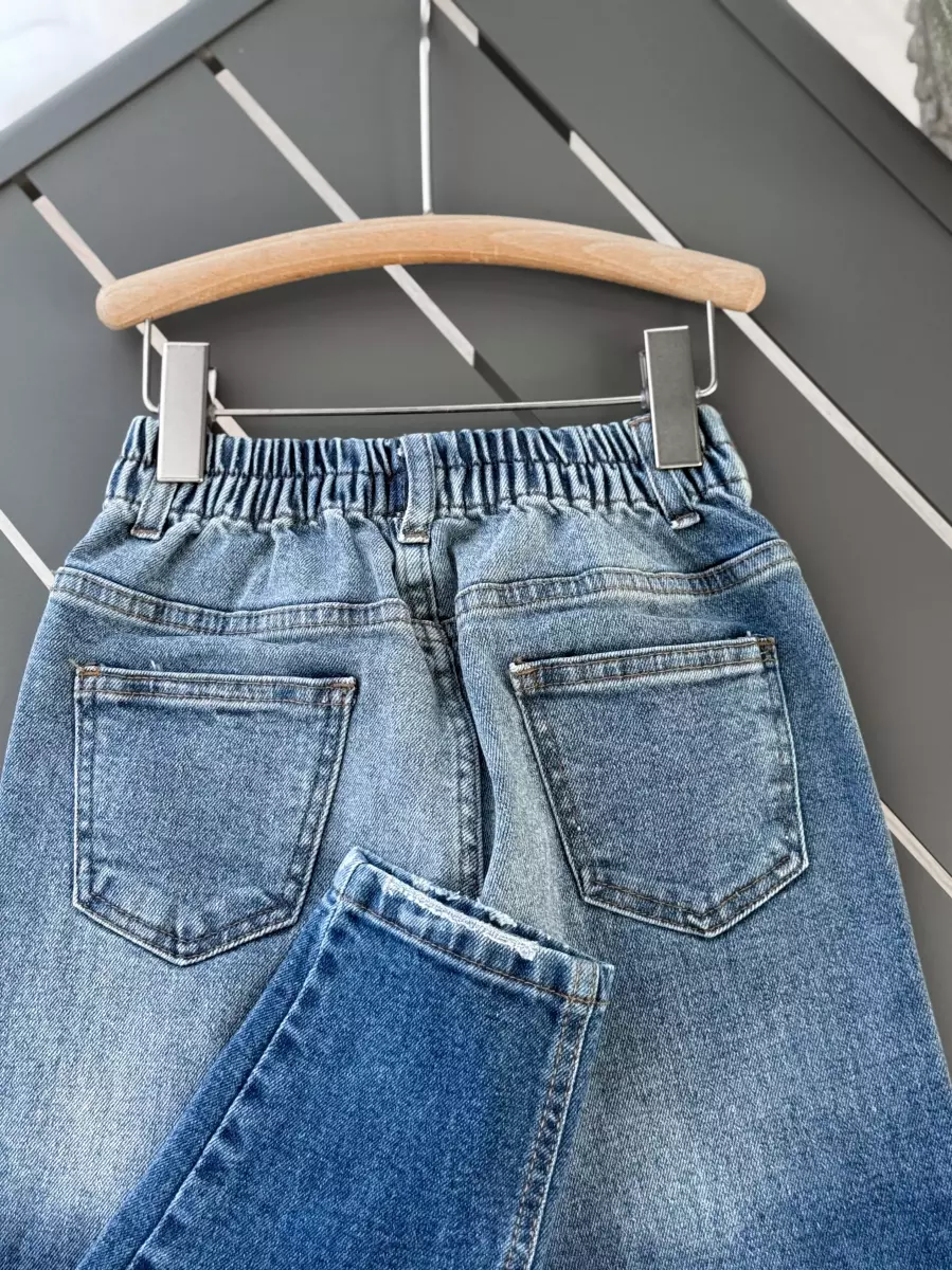 شلوار مام فیت زاپدار 1