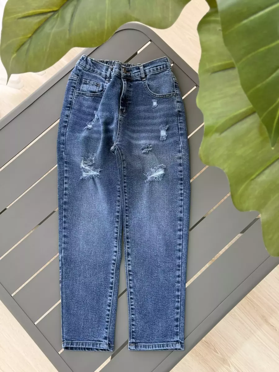 شلوار مام فیت زاپدار 1