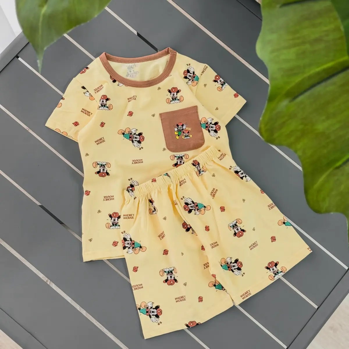 دو تیکه وارداتی جیبدار Mickey mouse