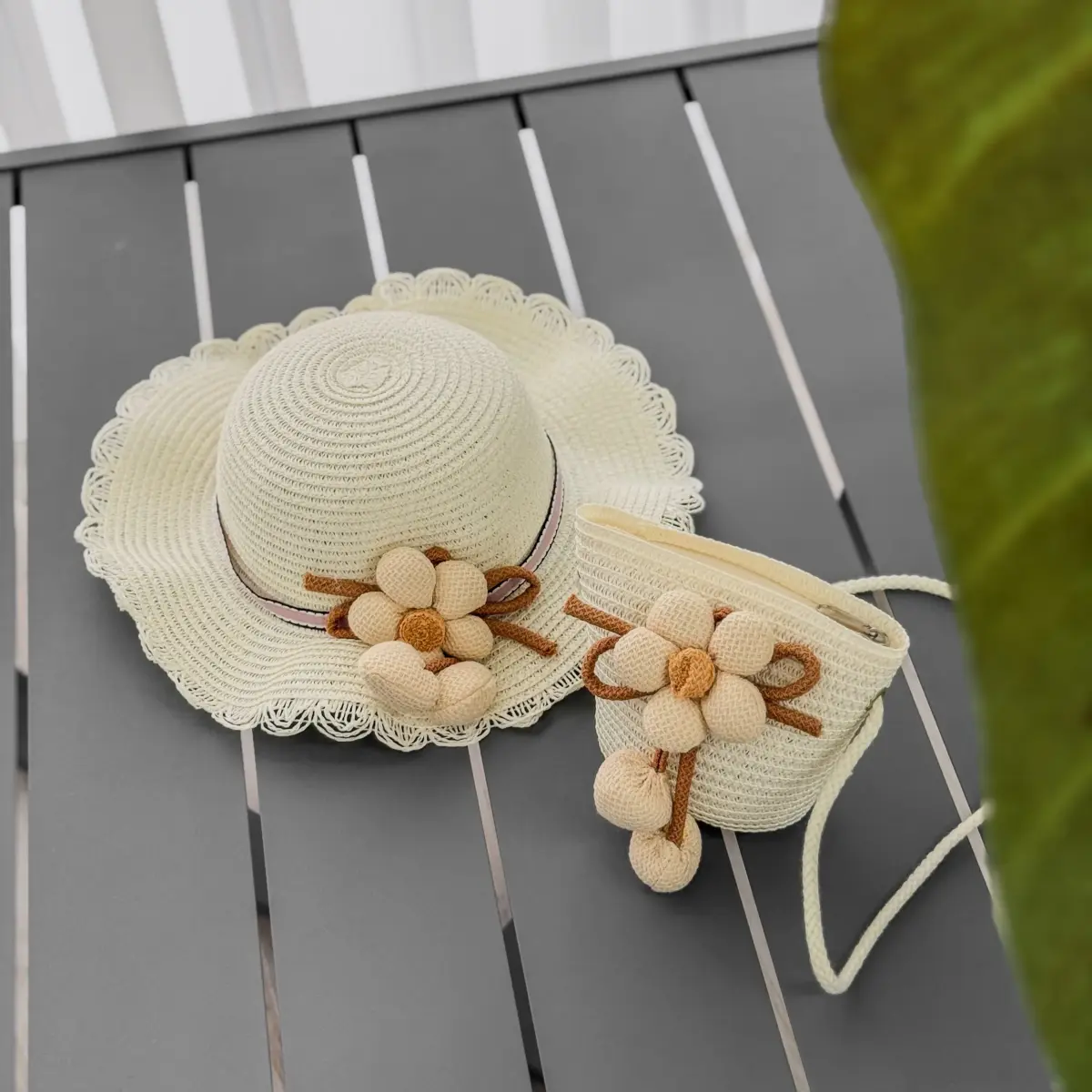 ست حصیری گل فانتزی